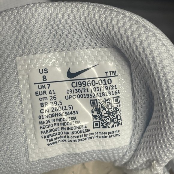 Nike Flex Experience RN 10 Low Mens Shoes White Blue CI9960-010 NEW Multi Sz - Picture 7 of 7